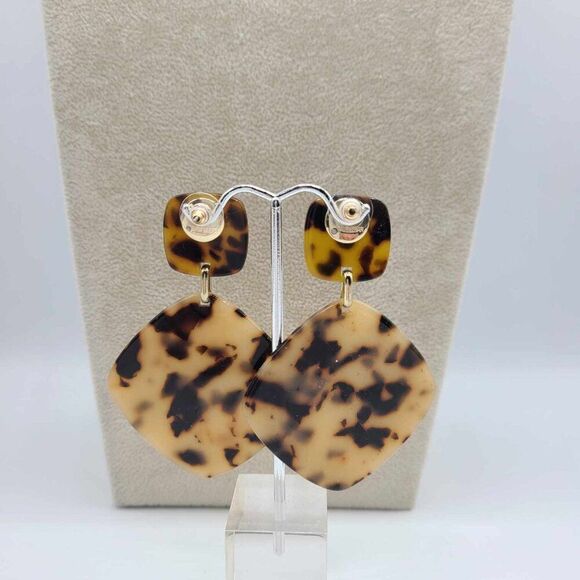 Baublebar Tortoise Square Drop Earrings - Picture 2 of 9